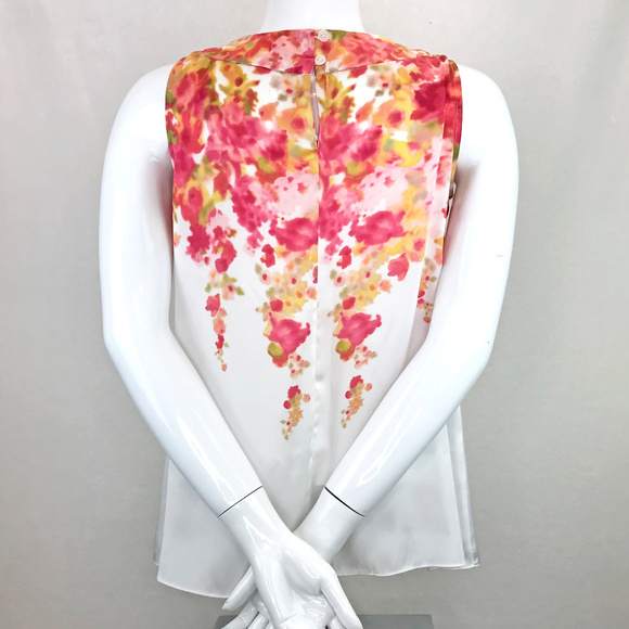 Jones New York Floral Sleeveless Dressy Blouse 4P - Picture 3 of 4